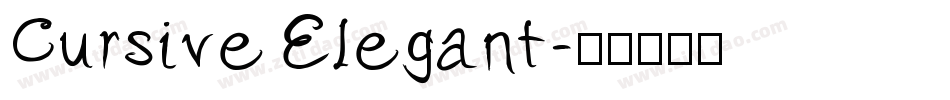 Cursive Elegant字体转换